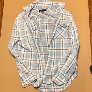 Aeropostale light blue women’s flannel size s